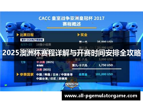 2025澳洲杯赛程详解与开赛时间安排全攻略 2025澳洲杯赛程详解与开赛时间安排全攻略